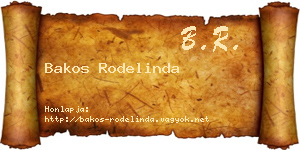 Bakos Rodelinda névjegykártya